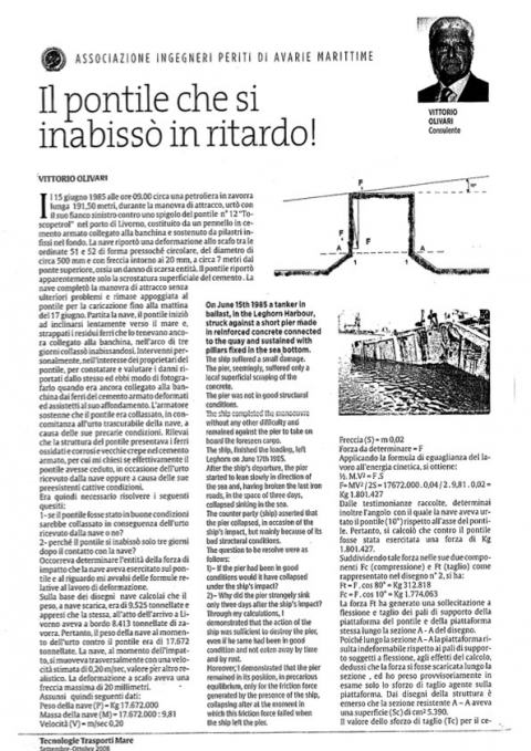 Il pontile che si inabissò in ritardo