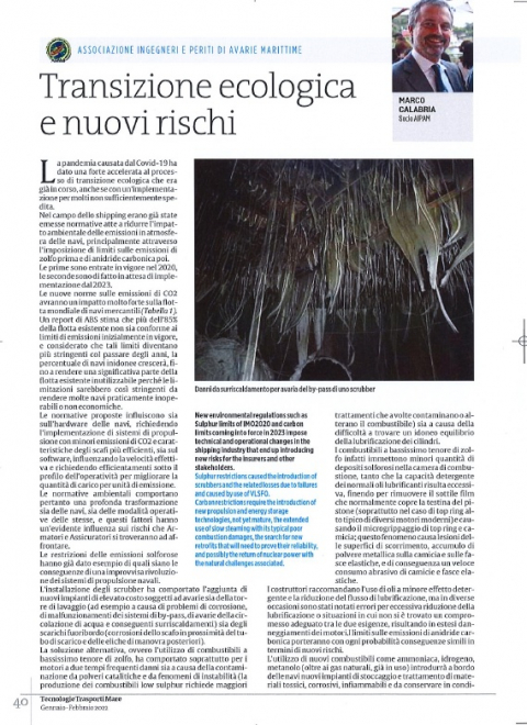 Transizione ecologica e nuovi rischi